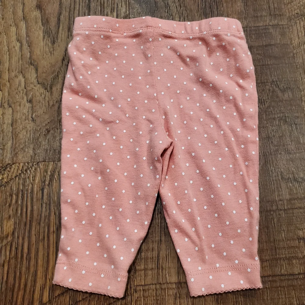 Carters Baby Girl Matching Set Floral Zip Up Sweatshirt Polka Dot Leggings 3M